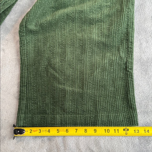 NWOT Lucy & Yak Norris Wide Leg Cotton Corduroy Trousers Green Size 2XL - Picture 14 of 14